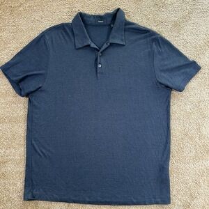Theory T-Shirt Mens XL Black Short Sleeve Modal Blend‎ Stretch Polo